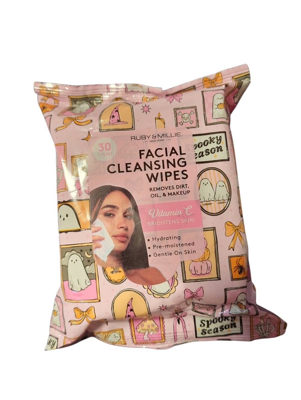 Pink Vitamin C Facial Cleansing Wipes - Hydrating, 30 Count